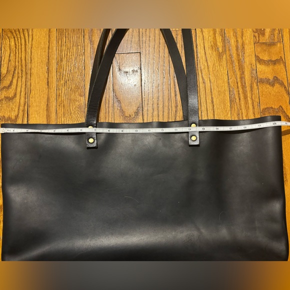 Portland Leather Black Tote Bag - Picture 8 of 10